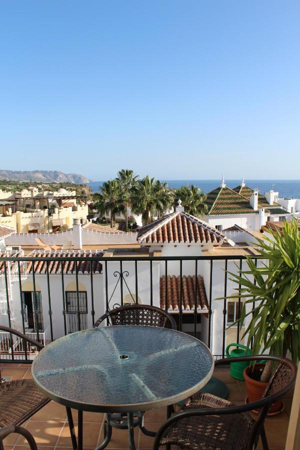 Playa Burriana, Tva Terasser, Havsutsikt, Pool Apartment Nerja